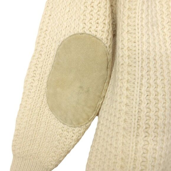 St Michael Wool Aran Knit Sweater Vintage Fisherman Made In Britain Mens Large - Picture 4 of 6